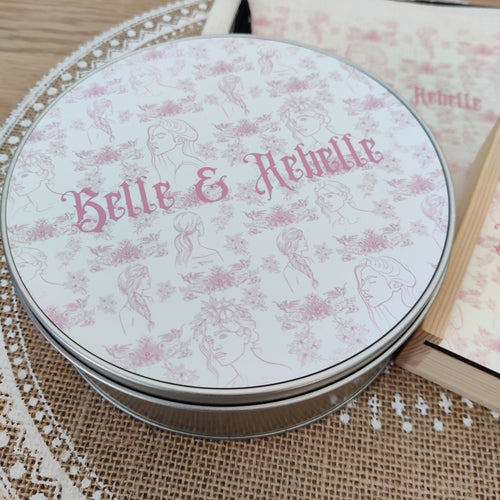 Boîte alu ronde message - TOILE IMPRIMÉE Belle & Rebelle