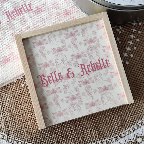 Boîte en bois message - TOILE IMPRIMÉE Belle & Rebelle