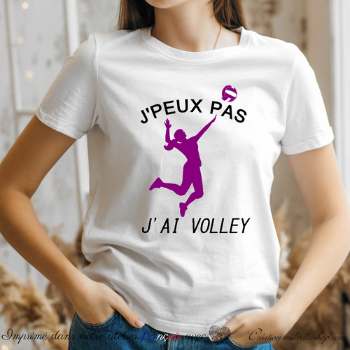 Tee-shirt sport - J'PEUX PAS J'AI VOLLEY Femme