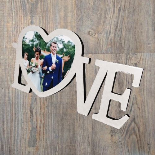 Cadre photo love glossy personnalisable