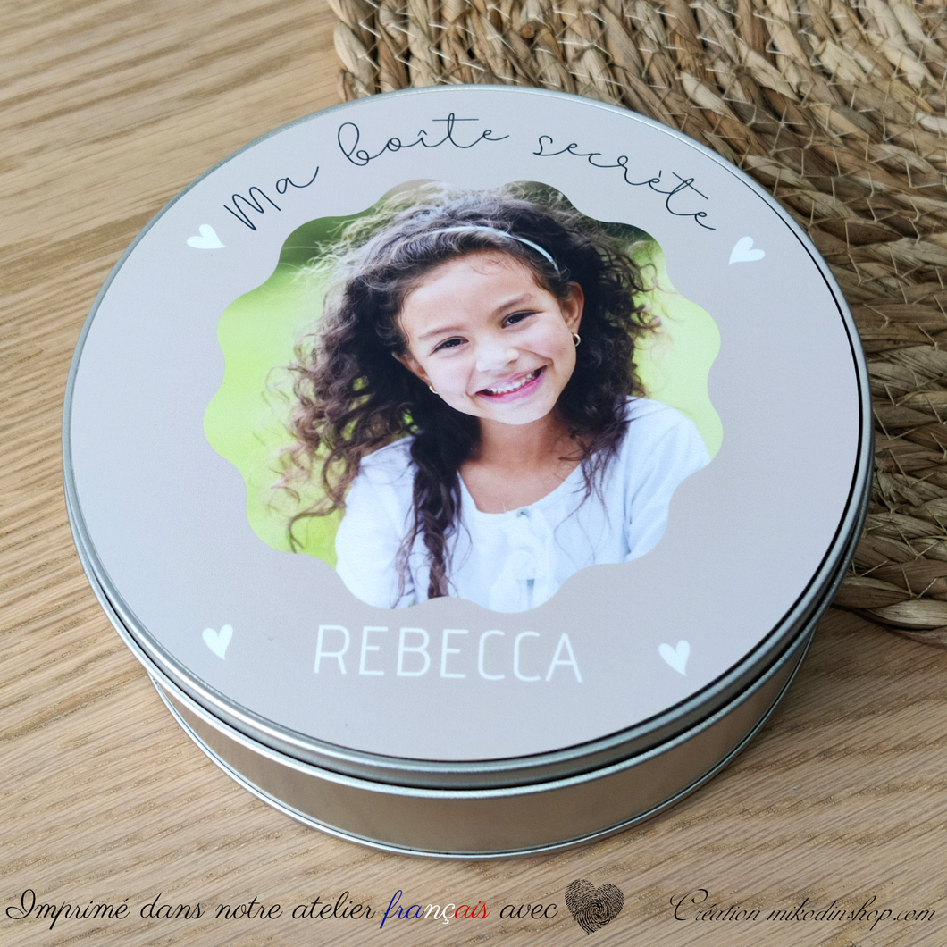 mikodinshop boîte cadeau personnalisable photo texte maman papa mamie papi enfant crèche maternelle école