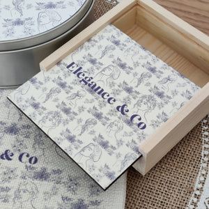 Boîte en bois message - TOILE IMPRIMÉE Élégance & Co