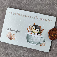 Charger l&#39;image dans la galerie, Dessous de goûter PINGOUIN GOURMAND - message &amp; prénom