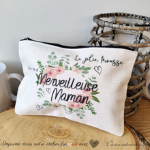 Charger l&#39;image dans la galerie, Trousse tissée prénom - MAMAN MERVEILLEUSE Couronne de roses