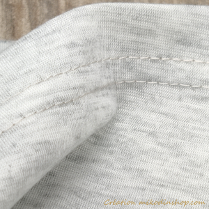 Tee-shirt personnalisable gris clair chiné adulte - manches courtes